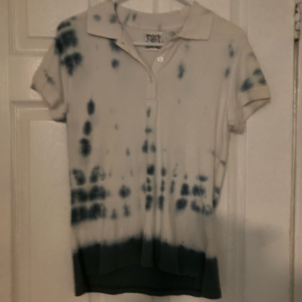 NWOT Chick by Nicky Hilton tye dye polo top